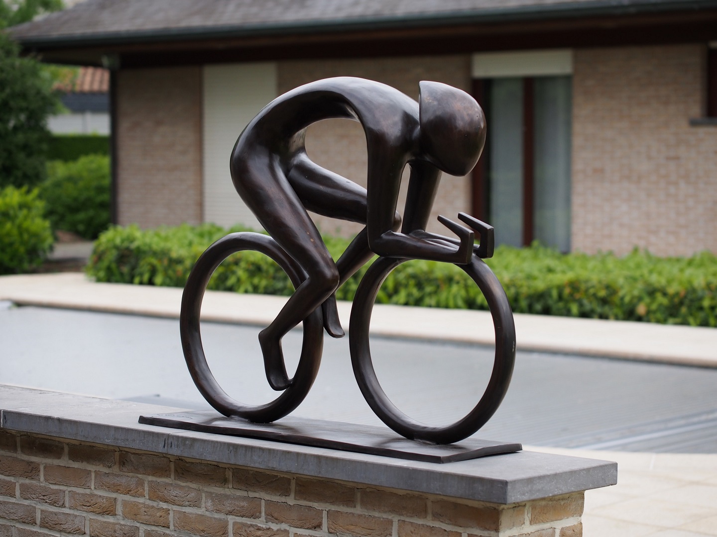 Tour De France Cyclist Bronze Modern Avant Garden Bronzes