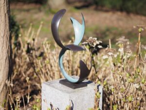 Captivated Love Verdigris Bronze Sculpture Modern Romantic Gift CL 12 | Avant Garden Bronzes