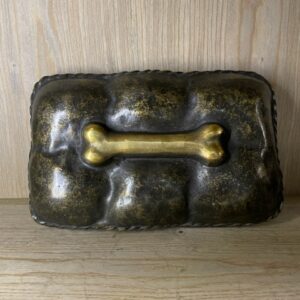 Dog Pillow Cremation Urn Memorial Keepsake Bronze Sculpture MESU 40 2 | Avant Garden Bronzes