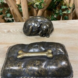 Dog Pillow Cremation Urn Memorial Keepsake Bronze Sculpture MESU 40 8 | Avant Garden Bronzes