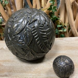 Garden Leaves Sml & Lge Urn Cremation Memorial Bronze Sculpture 2 | Avant Garden Bronzes