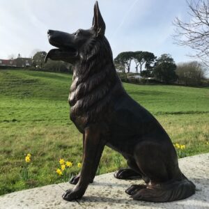 German Shepherd Lifesize Alsation Dog Sculpture DO 15 3 | Avant Garden Bronzes