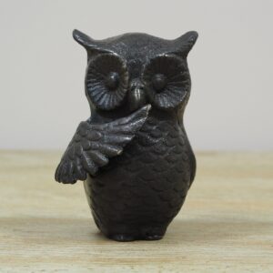 Mini Cremation Urn Owl Ashes Keeper Bronze Sculpture MESU 78 1 | Avant Garden Bronzes