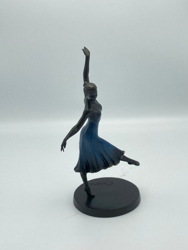 Misty Blue Ballet Dancer Bronze Ballerina Sculpture FIBA 34 1 | Avant Garden Bronzes