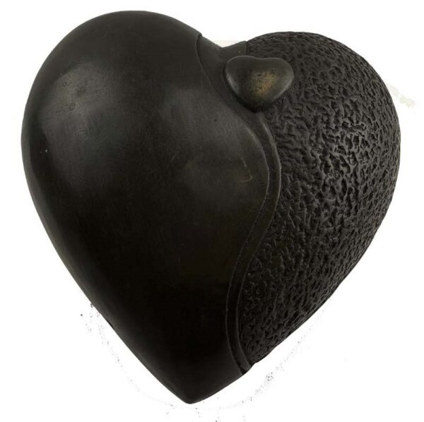 Two Hearts Cremation Urn Ashes Keepsake Bronze Sculpture MESU 56 1 | Avant Garden Bronzes