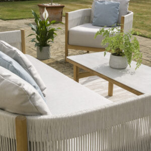 Cocoon Deep Seating Lounge Suite Solid Teak Garden Furniture by Barlow Tyrie 2 | Avant Garden Bronzes