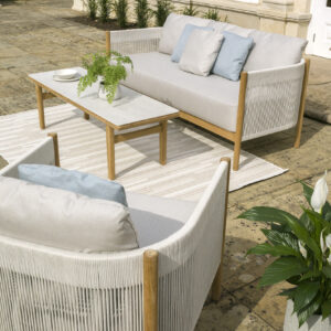 Cocoon Deep Seating Lounge Suite Solid Teak Garden Furniture by Barlow Tyrie 1 | Avant Garden Bronzes