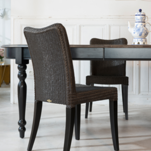 Melissa Dining Chair Painted Wood Base Lloyd Loom by Vincent Sheppard 2 | Avant Garden Bronzes