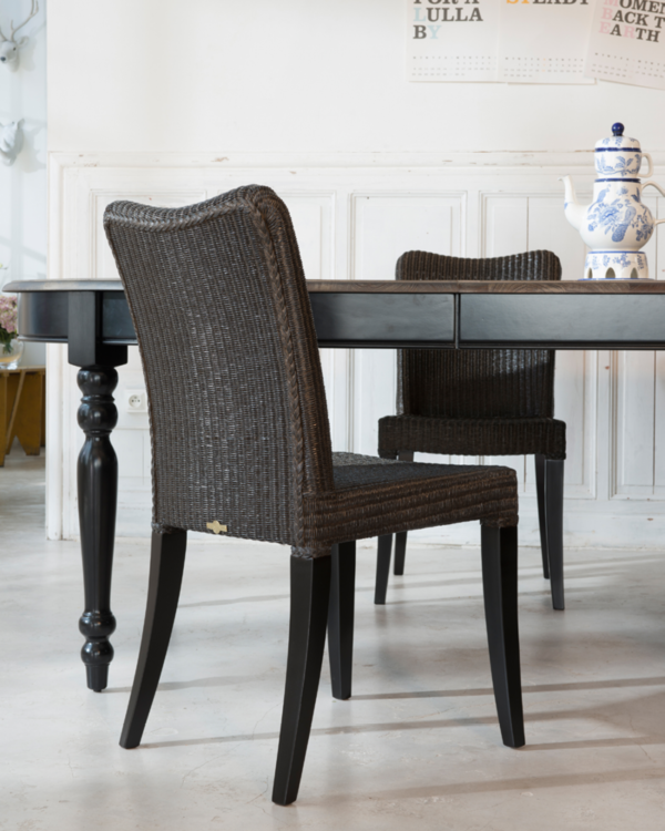 Melissa Dining Chair Painted Wood Base Lloyd Loom by Vincent Sheppard 2 | Avant Garden Bronzes