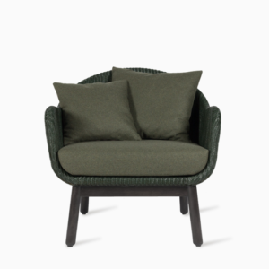 Alex Lounge Chair Dark Hardwood Legs Lloyd Loom by Vincent Sheppard 1 | Avant Garden Bronzes