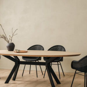 Avril HB A Base Black Dining Chair Lloyd Loom by Vincent Sheppard 3 | Avant Garden Bronzes