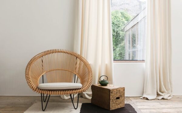Cruz Cocoon Rattan Natural Interior Lounge Chair by Vincent Sheppard 1 | Avant Garden Bronzes