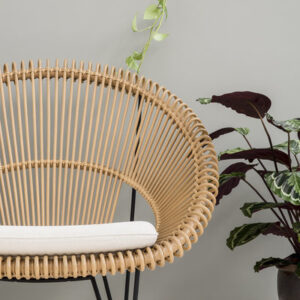 Cruz Cocoon Rattan Natural Interior Lounge Chair by Vincent Sheppard 2 | Avant Garden Bronzes