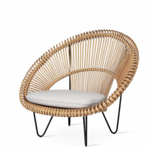 Cruz Cocoon Rattan Natural Interior Lounge Chair by Vincent Sheppard 3 | Avant Garden Bronzes