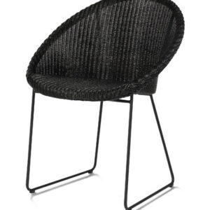 Joe Chair Black Sled Base Black Lloyd Loom by Vincent Sheppard 5 | Avant Garden Bronzes