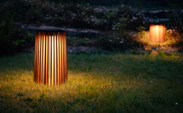 Maya Large Solar Teak Lamp Outdoor Garden Lighting by Vincent Sheppard 3 | Avant Garden Bronzes
