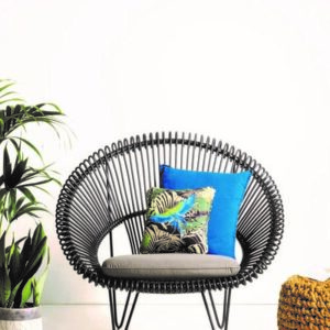 Roy Cocoon Black Lounge Chair Outdoor Garden Furniture by Vincent Sheppard 1 | Avant Garden Bronzes