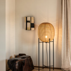Sari Floor Lamps Med & Lge Rattan Shade by Vincent Sheppard 1 | Avant Garden Bronzes
