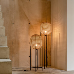 Sari Floor Lamps Med & Lge Rattan Shade by Vincent Sheppard 2 | Avant Garden Bronzes