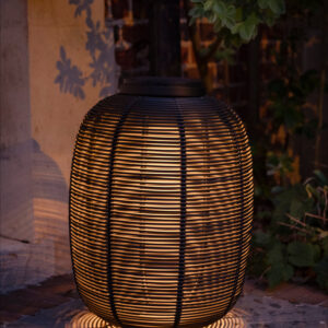 Tika Black Large Solar Powered Lantern Outdoor Garden Lighting by Vincent Sheppard 1 | Avant Garden Bronzes