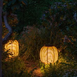 Tika Steel Base Solar Powered Lantern Outdoor Garden Lighting by Vincent Sheppard 3 | Avant Garden Bronzes