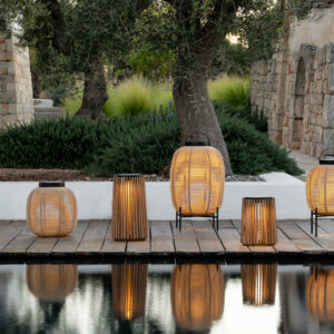 Tika and Mayo Large & Small Solar Powered Lantern Outdoor Garden Lighting by Vincent Sheppard 1 | Avant Garden Bronzes