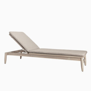 David Sunlounger Stained Brushed Teak & Rope inc Outdoor Cushion by Vincent Sheppard 4 | Avant Garden Bronzes