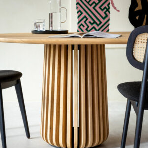 Maru 130cm Round Oak Dining Table Handcrafted Interior Furniture by Vincent Sheppard 5 | Avant Garden Bronzes