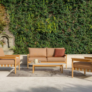 Oda Lounge Suite Solid Teak Outdoor Garden Furniture by Vincent Sheppard 1 | Avant Garden Bronzes