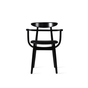 Teo Nearly Black Dining Armchair Upholstered Interior Furniture by Vincent Sheppard 2 | Avant Garden Bronzes