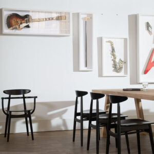 Teo Nearly Black Dining Chairs & Armchair Plywood Seat Interior Furniture by Vincent Sheppard 1 | Avant Garden Bronzes