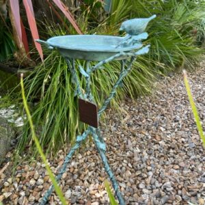 Bird Bath Or Bird Feeder Bronze Garden Decorative Sculpture BI 34 3 | Avant Garden Bronzes