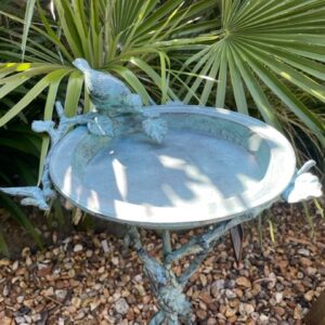 Bird Bath Or Bird Feeder Bronze Garden Decorative Sculpture BI 34 5 | Avant Garden Bronzes