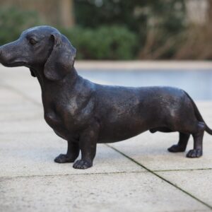 Dachshund Adult Sausage Dog Bronze Sculpture D04 | Avant Garden Bronzes