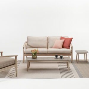 David 2 Seater Deep Seating Stained Brushed Teak Lounge Sofa by Vincent Sheppard 3 | Avant Garden Bronzes