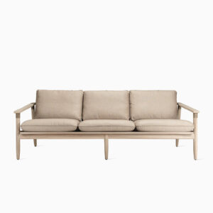 David 3 Seater Deep Seating Stained Brushed Teak Lounge Sofa by Vincent Sheppard 1 | Avant Garden Bronzes