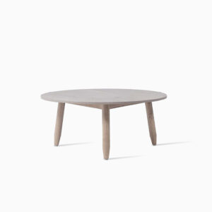 David Coffee Table Dia 68 Ceramic top stained brushed teak by Vincent Sheppard 1 | Avant Garden Bronzes