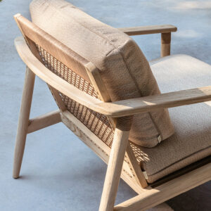 David Deep Seating Lounge Chair Stained Brushed Teak by Vincent Sheppard 6 | Avant Garden Bronzes
