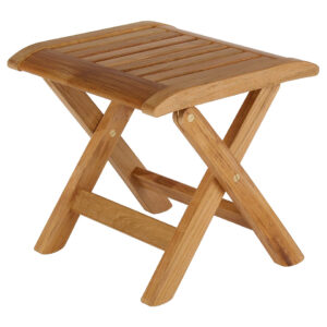 Ascot Folding Footstool And Side Table Solid Teak By Barlow Tyrie 1 | Avant Garden Bronzes