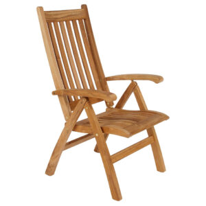 Ascot Folding Highback Recliner Chair Solid Teak By Barlow Tyrie 1 | Avant Garden Bronzes
