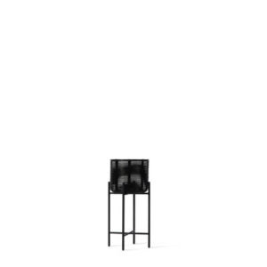 Black Ivo Large Plant Stand With HDPE Wicker By Vincent Sheppard 1 | Avant Garden Bronzes