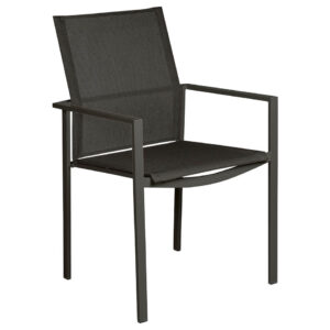 Mercury Armchair Graphite Powder Coated Stackable Stainless Steel By Barlow Tyrie 1 | Avant Garden Bronzes