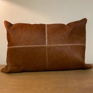 Golden Guernsey Cowhide Lumbar Cushion 1 | Avant Garden Bronzes