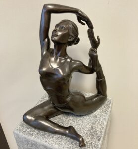 Athletic Young Girl In Advanced Yoga Pose Bronze Sculpture FIBA 39 1 | Avant Garden Bronzes