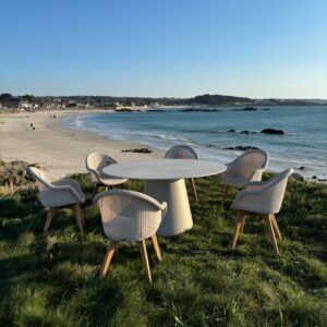 Sandro Dining Table 150 Portland Ceramic Top Aluminum Frame By Vincent Sheppard 10 | Avant Garden Bronzes