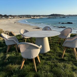 Sandro Dining Table 150 Portland Ceramic Top Aluminum Frame By Vincent Sheppard 7 | Avant Garden Bronzes