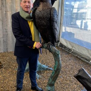 Bronze Bird Eagle Wingspread Sculpture Lifesize On Tree BI 53 - Image 12
