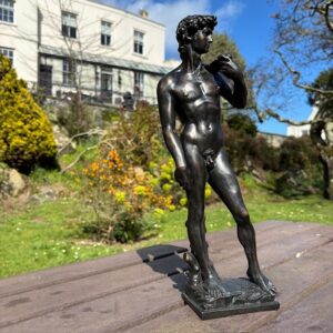 Michelangelo's David bronze sculpture 40cm classical nude male statue replica