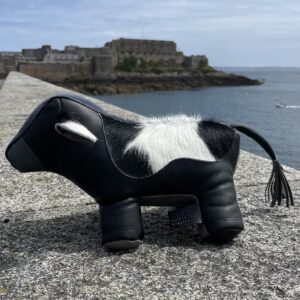 Holstein Friesian Cow Cowhide Unique Doorstop By Guernsey Treasures