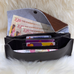 Cowhide Purse Small Golden Guernsey Cow Tan & White By Guernsey Treasures